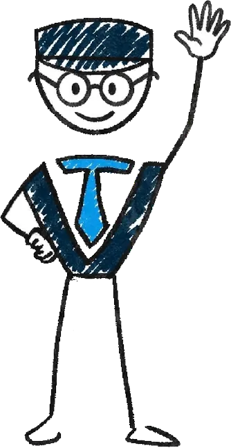 iTech Valet illustrated mascot waving hello