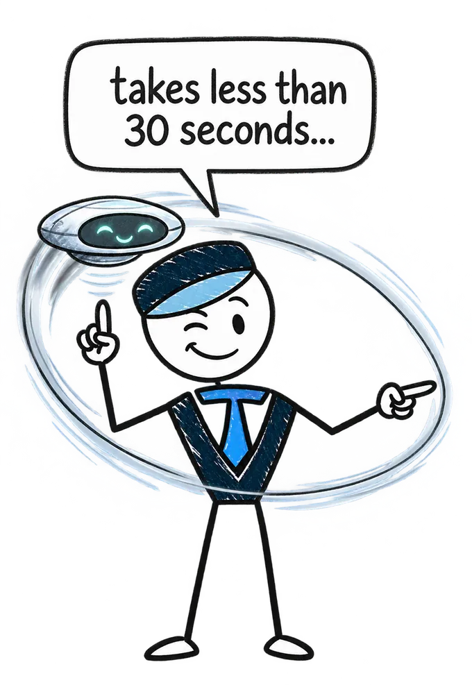 iTech Valet mascot pointing at the AI Visibility Check form
