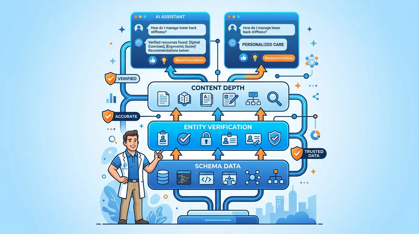 authority infrastructure layers schema entity verification content depth AI recommendations chiropractor authority infrastructure layers schema entity verification content depth AI recommendations chiropractor