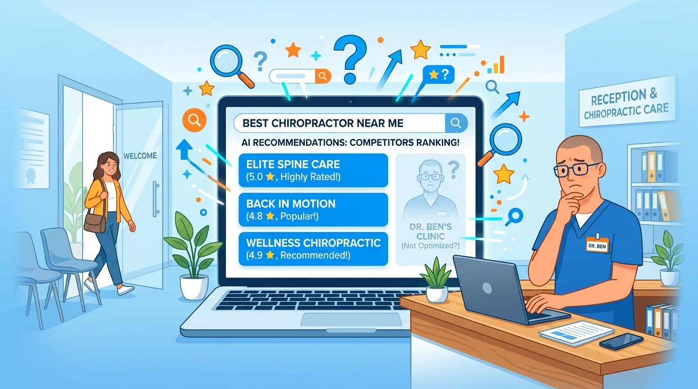 chiropractic practice invisible to AI search engines while competitor gets recommended