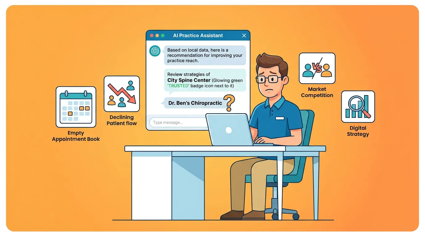 chiropractor invisible to AI while competitor gets recommended practice discovery gap chiropractor invisible to AI while competitor gets recommended practice discovery gap