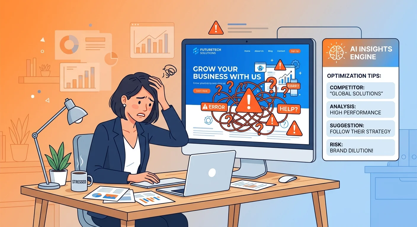 Business owner frustrated as AI recommends competitor despite beautiful website