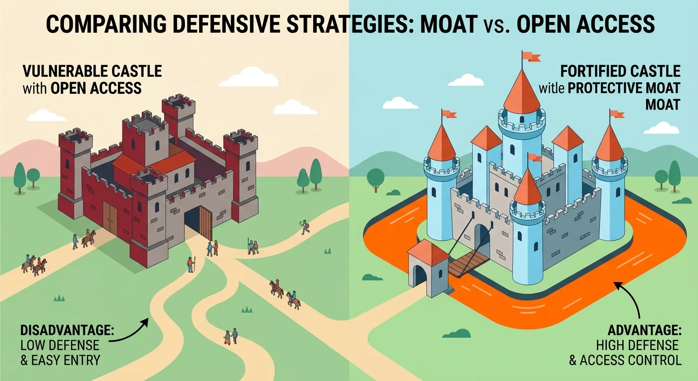 Defensive moat protecting business authority position from competitor displacement in AI search