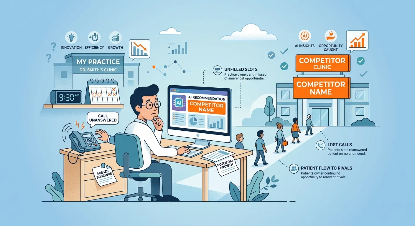 Chiropractor discovering competitor is AI recommended choice while opportunities are missed