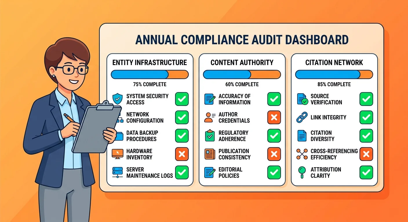 Institutional trust signal audit checklist for AI citation readiness