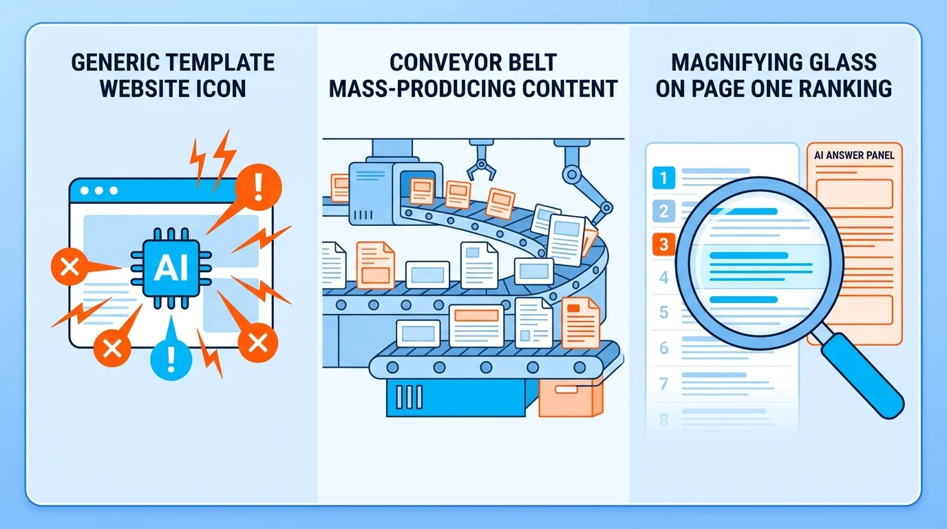 Three common agency failures in authority maintenance template websites content mills and ranking obsession