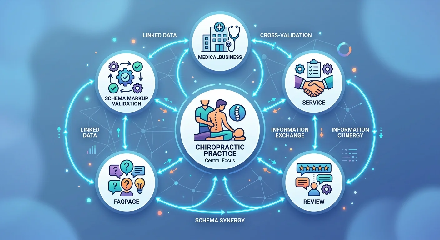 Essential schema types for chiropractic practice AI visibility
