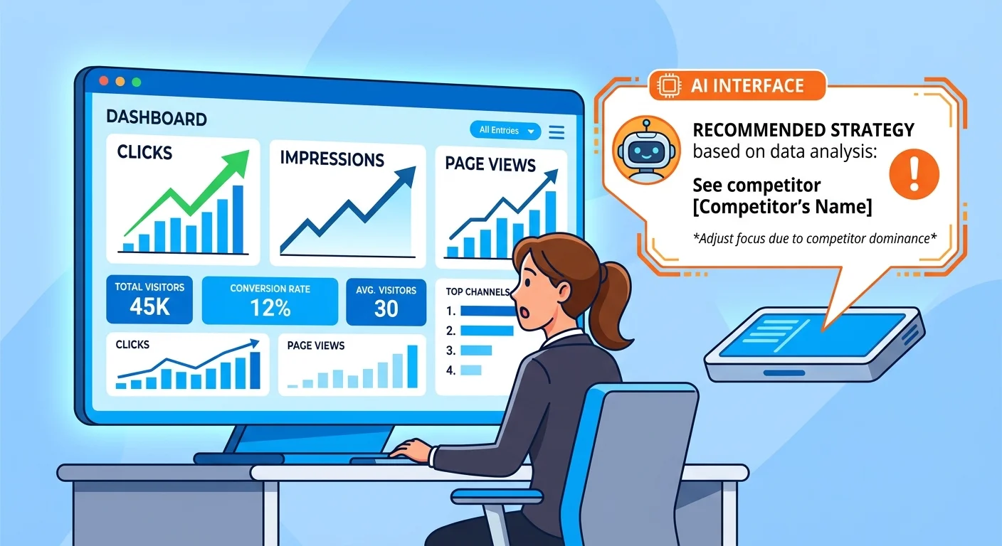 Healthcare practice tracking vanity metrics while AI recommends competitor