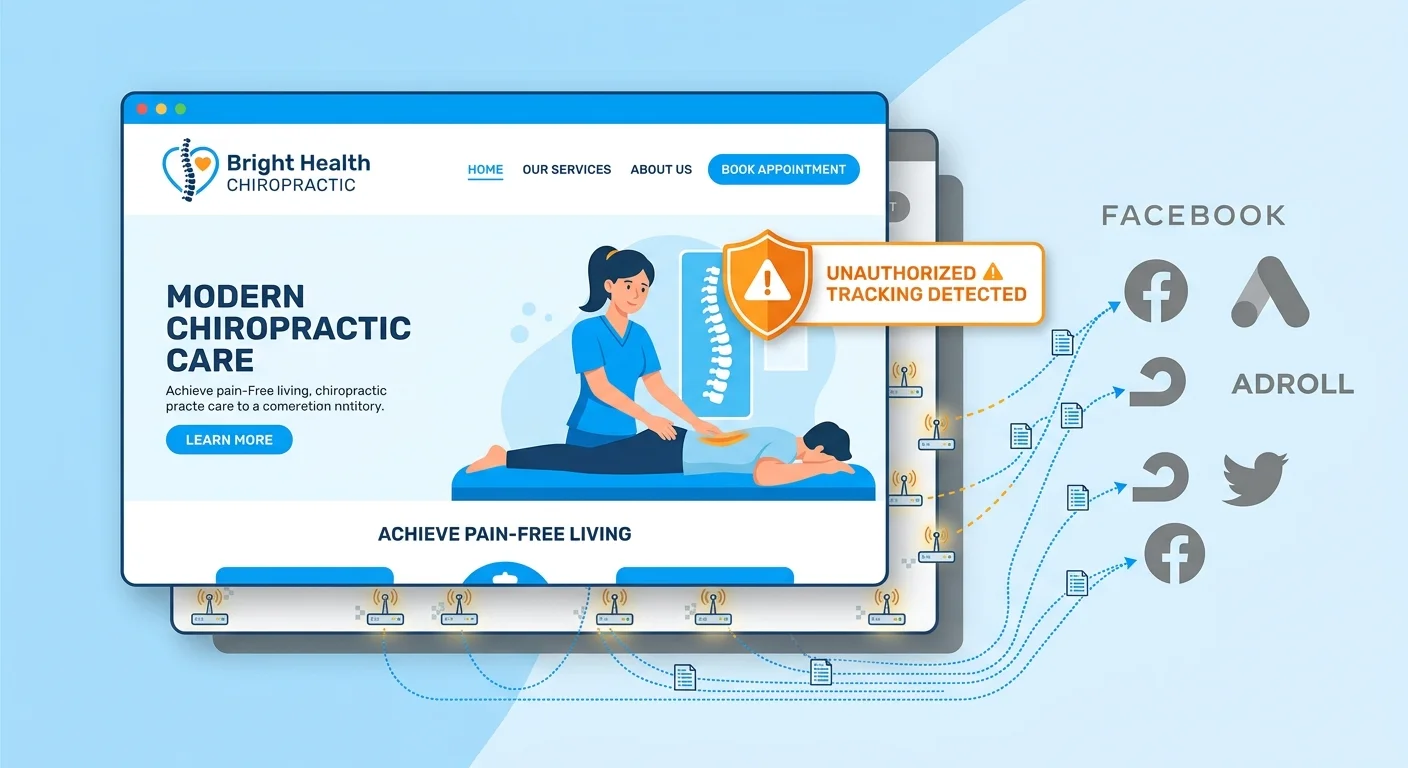 marketing tracking pixels leaking patient data from healthcare practice website