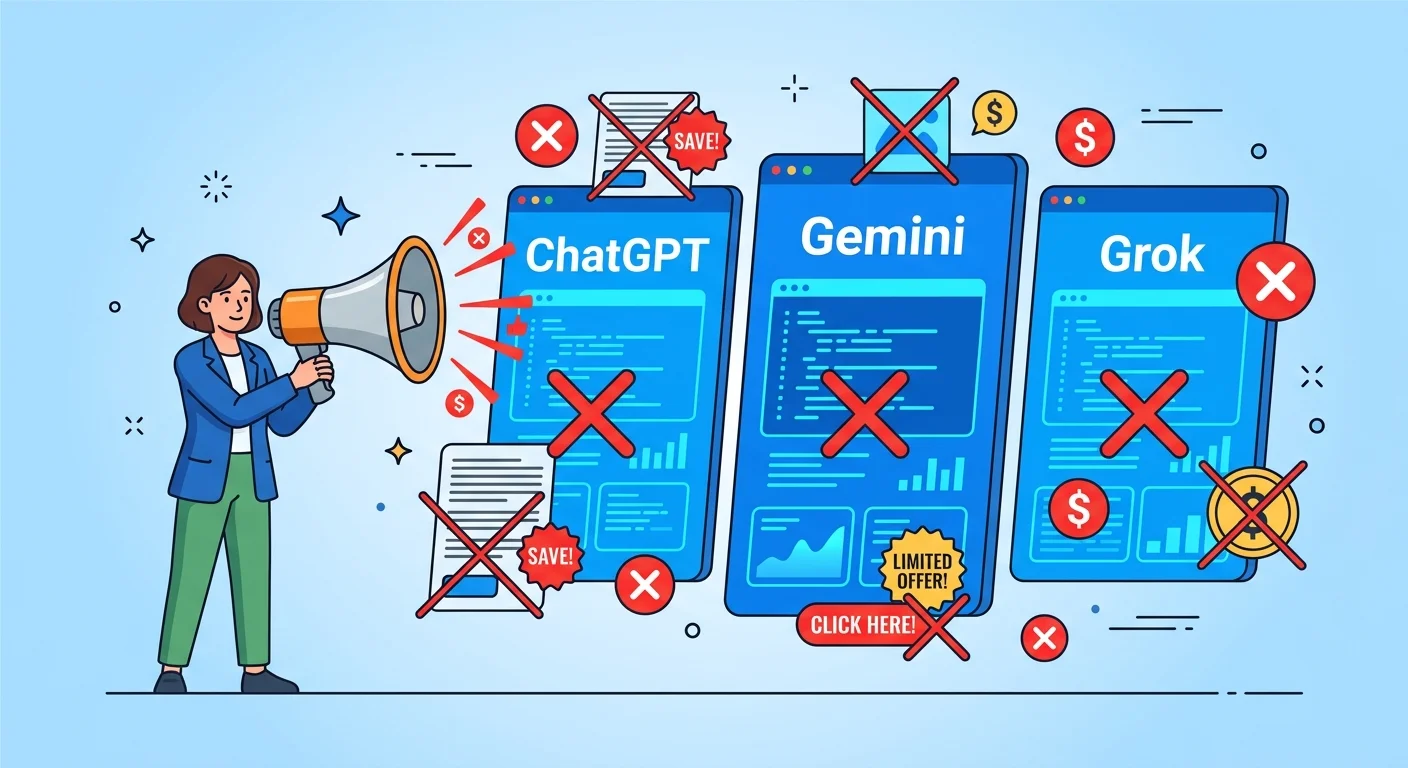 promotional marketing signals rejected by AI engine interfaces