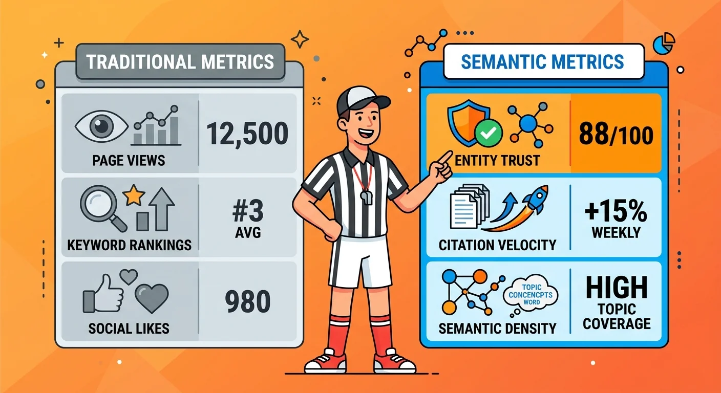 Agency vanity metrics versus AI authority signals scoreboard comparison