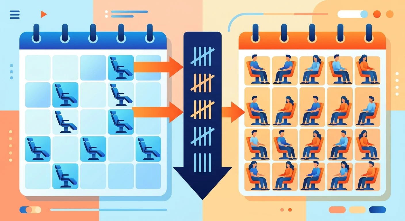 Daily patient booking loss from AI invisibility compared to competitor authority advantage