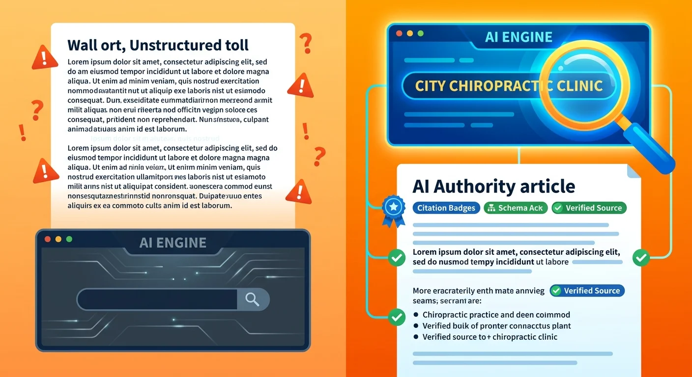 commodity AI draft versus verified AI authority article content comparison