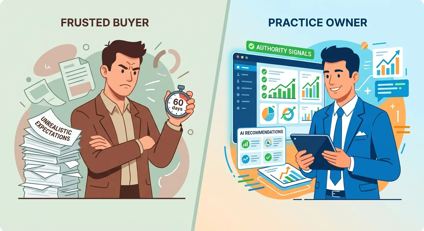 agency buyer qualification comparing short-term seeker with authority-focused practice owner