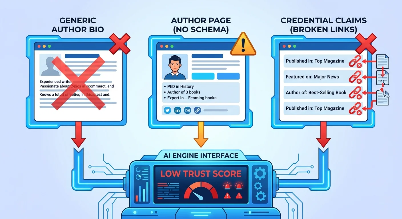 Three common E-E-A-T implementation mistakes preventing AI entity trust verification