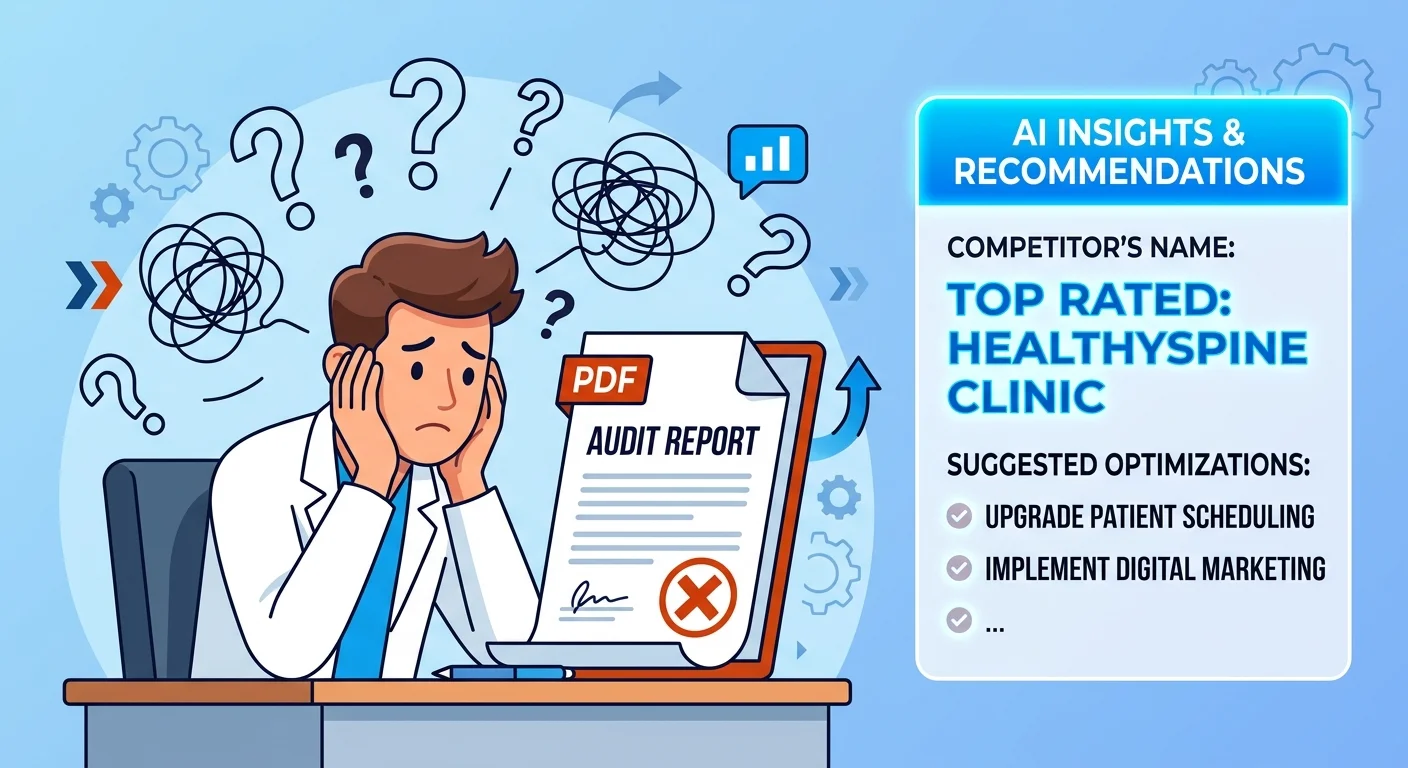 chiropractic post-audit action plan gap between PDF report and AI visibility
