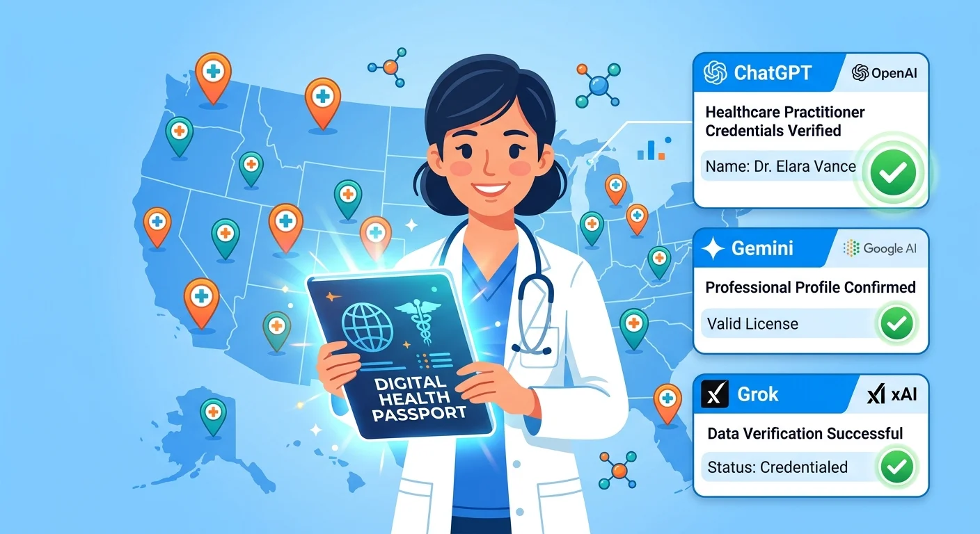 national entity signals healthcare practitioner AI authority passport concept