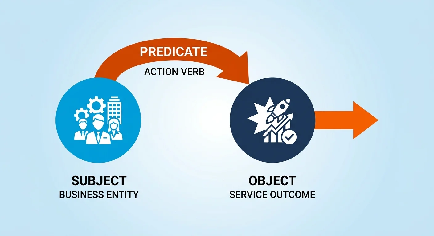 semantic cohesion triplet subject predicate object diagram for AI entity trust