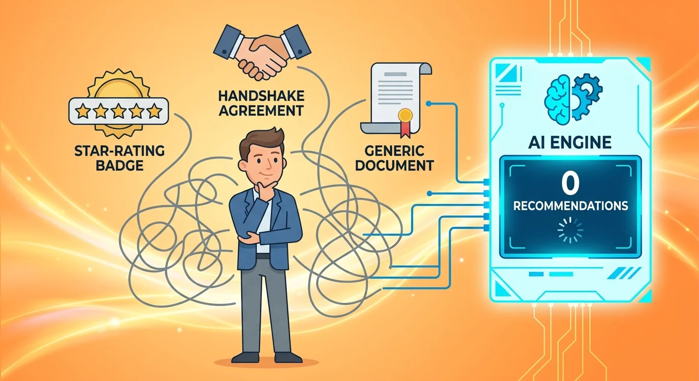 Legacy marketing tactics failing to generate AI recommendations for local practice