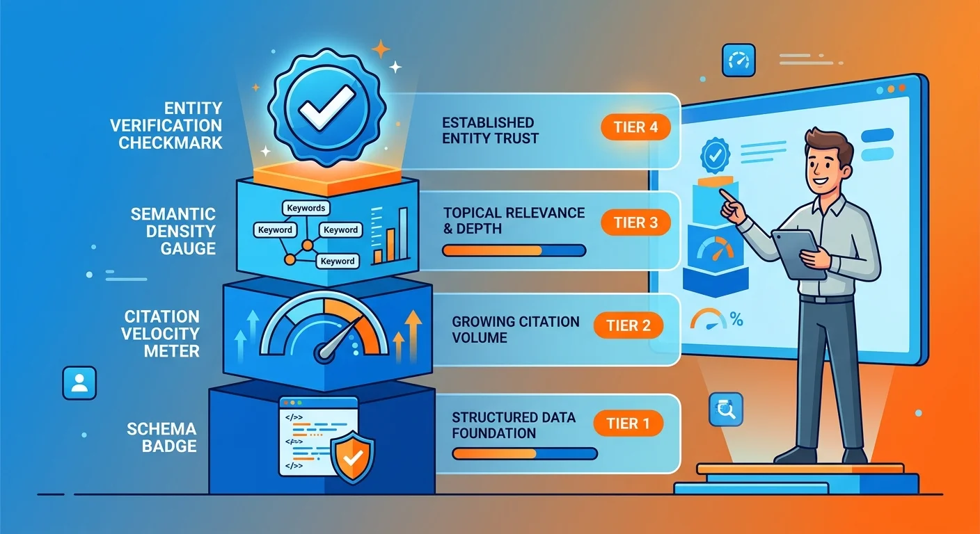 Authority signal stack prioritization framework for AI engine visibility and entity trust