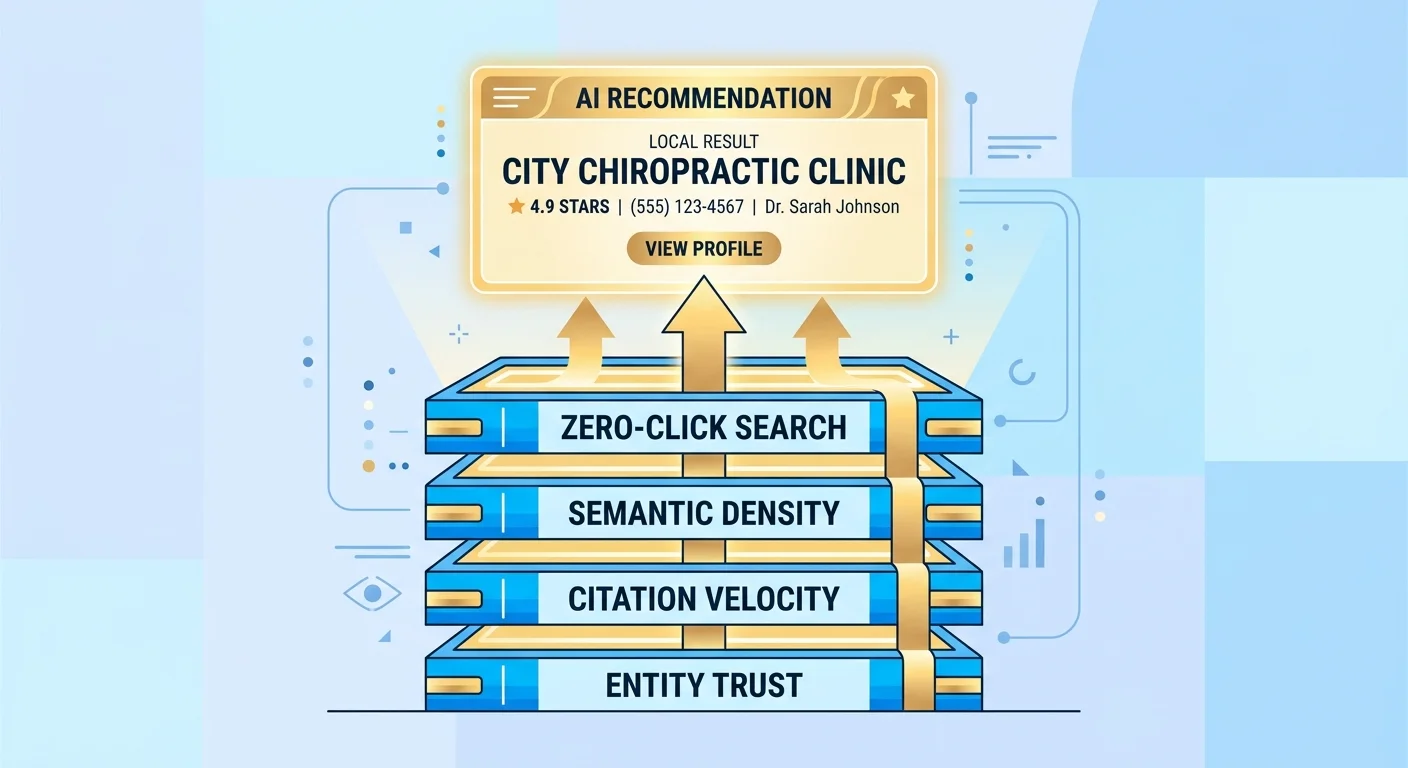 AI authority signals entity trust citation velocity semantic density for chiropractic