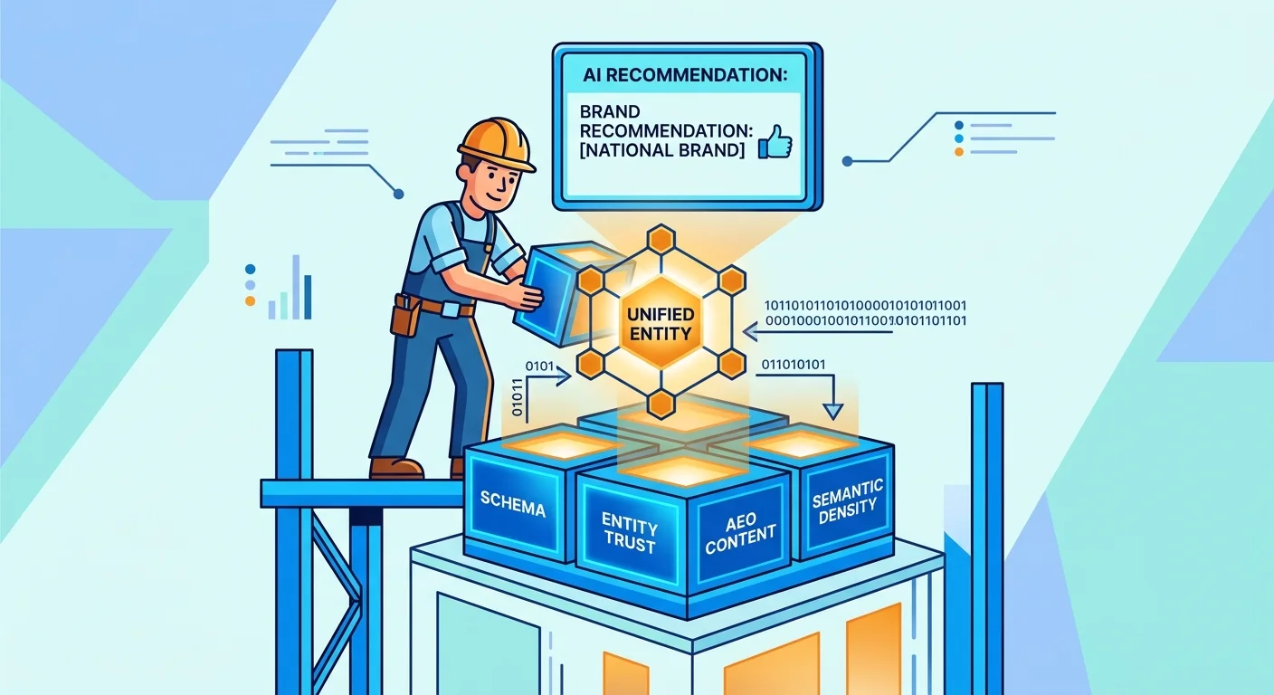 Unified national entity node infrastructure for AI authority recommendations