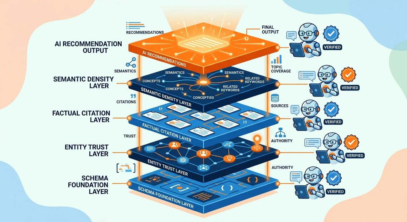 anatomy of an AI authority article schema entity trust factual validation layers