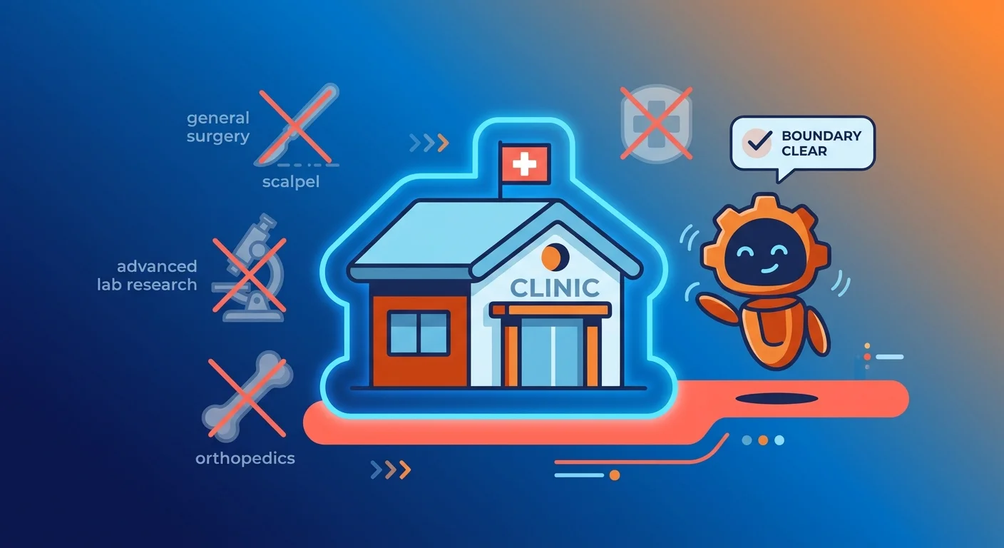 defining clinic service boundaries to build AI entity trust
