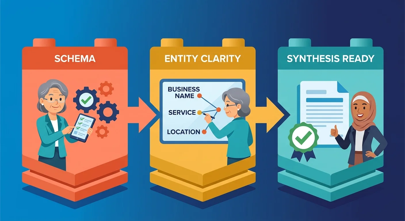 Step by step content audit process for entity boundaries and schema