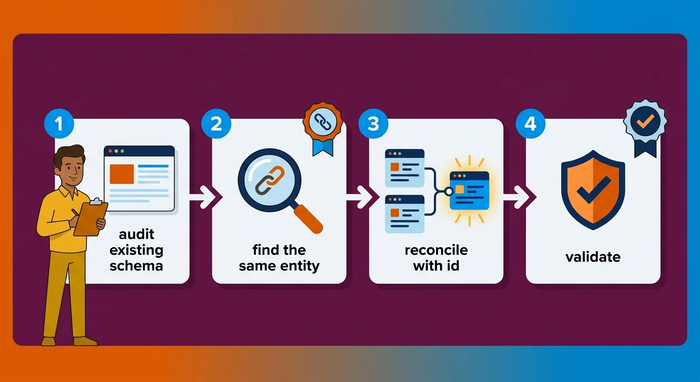Four step schema integration checklist for AEO content
