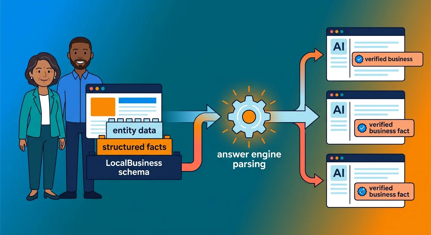 How structured data helps answer engines verify local business facts
