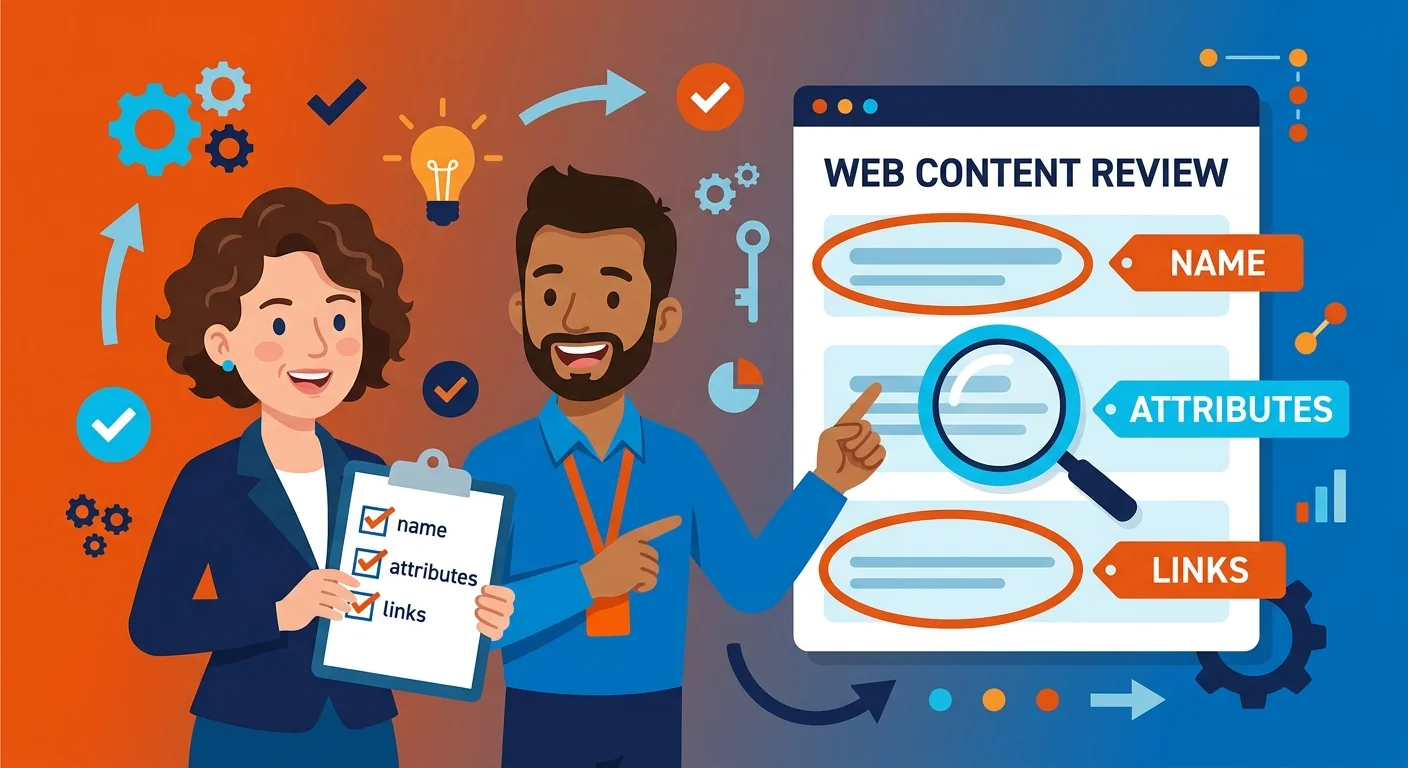 auditing webpage content for clear entity boundary structure