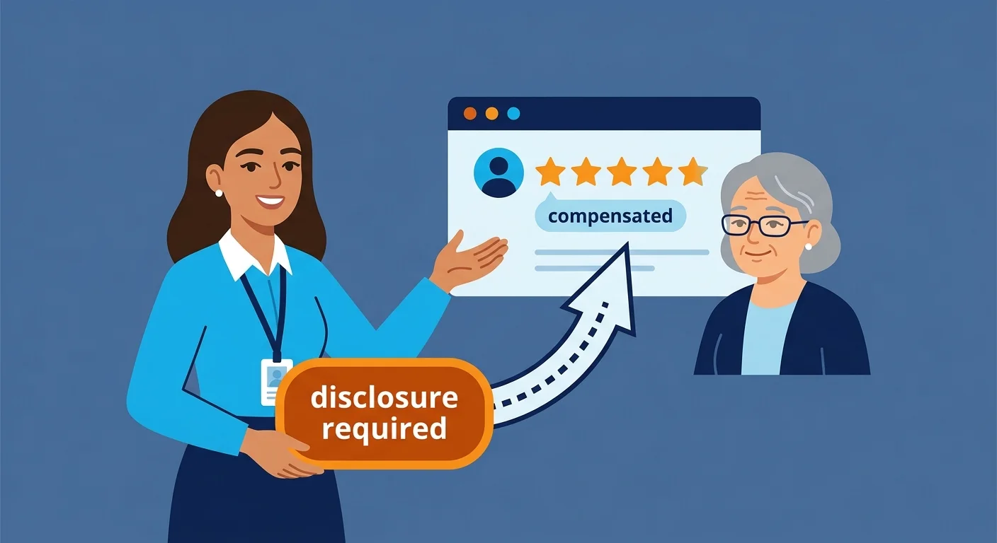 FTC disclosure rules governing compensated reviews and endorsements