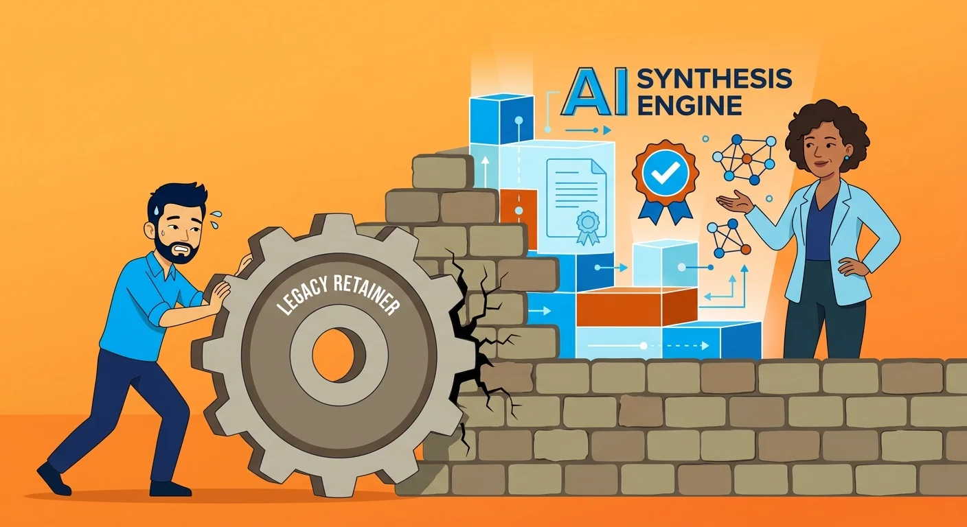 Traditional search optimization retainer failing to meet AI citation