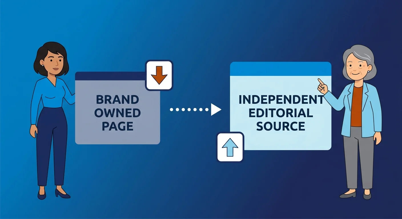 Brand owned pages losing ground to independent sources in AI citations