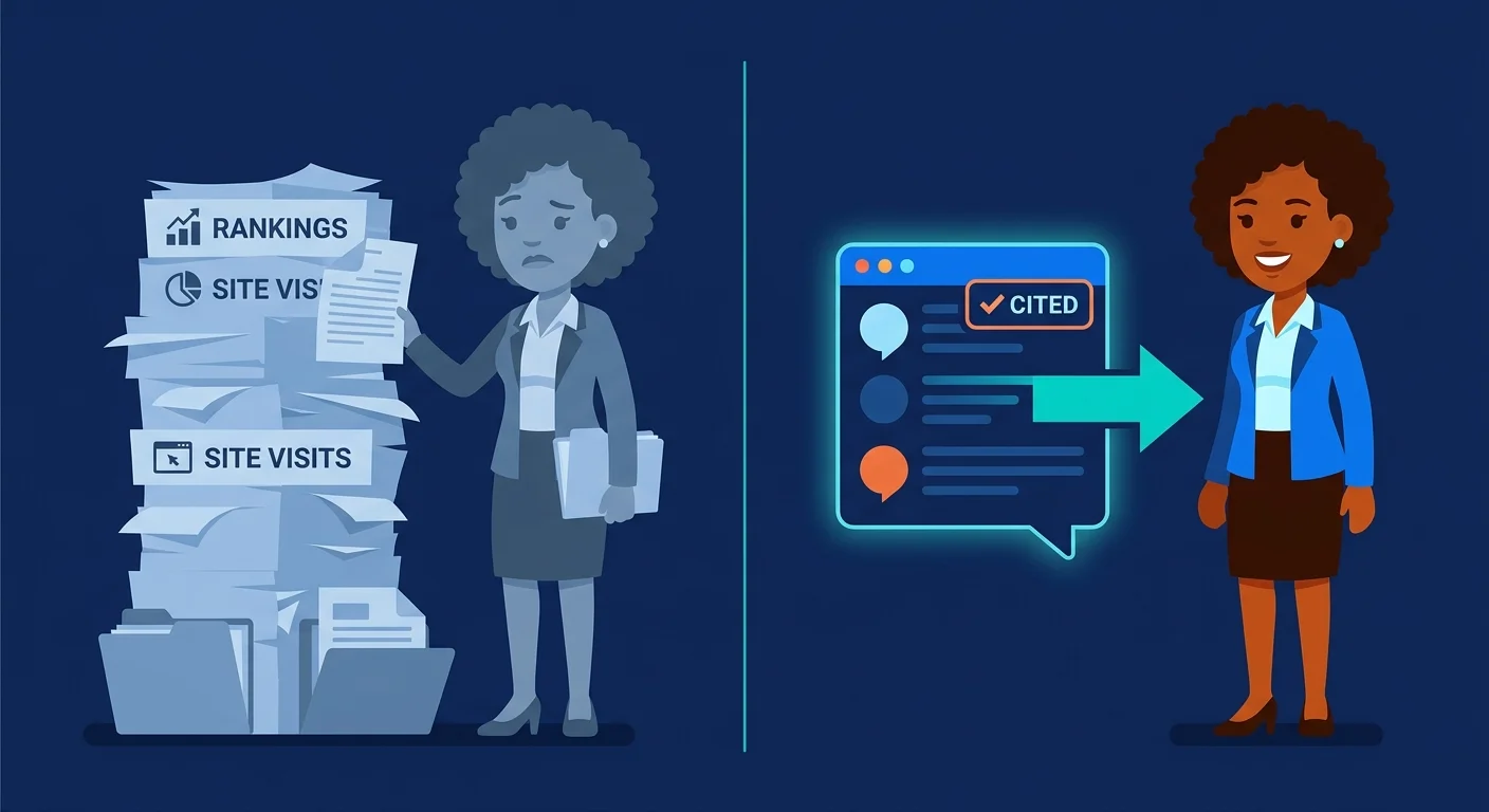 AI citation versus traditional ranking comparison for AI Visibility
