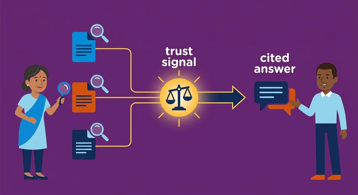 How AI systems evaluate cross source corroboration for citation