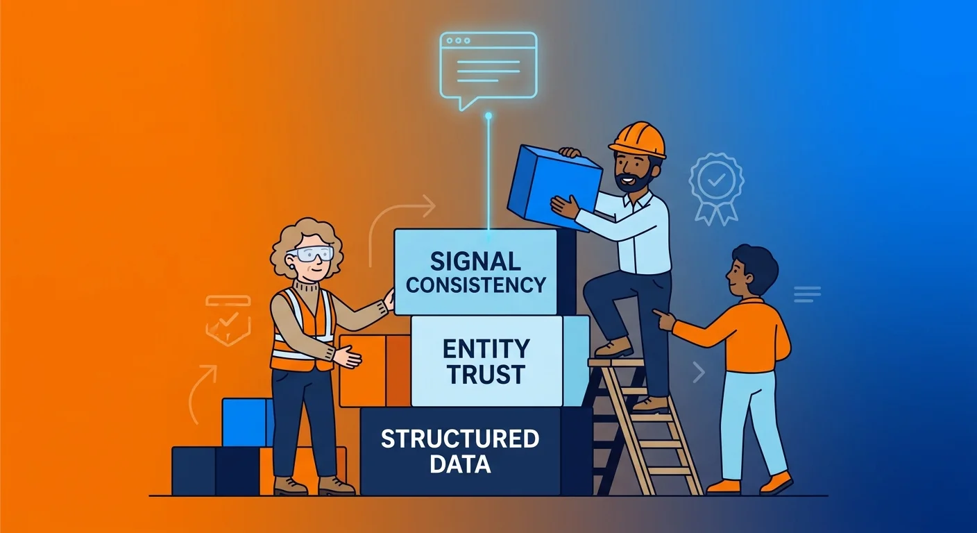 Entity architecture foundation blocks for AI Visibility Architect