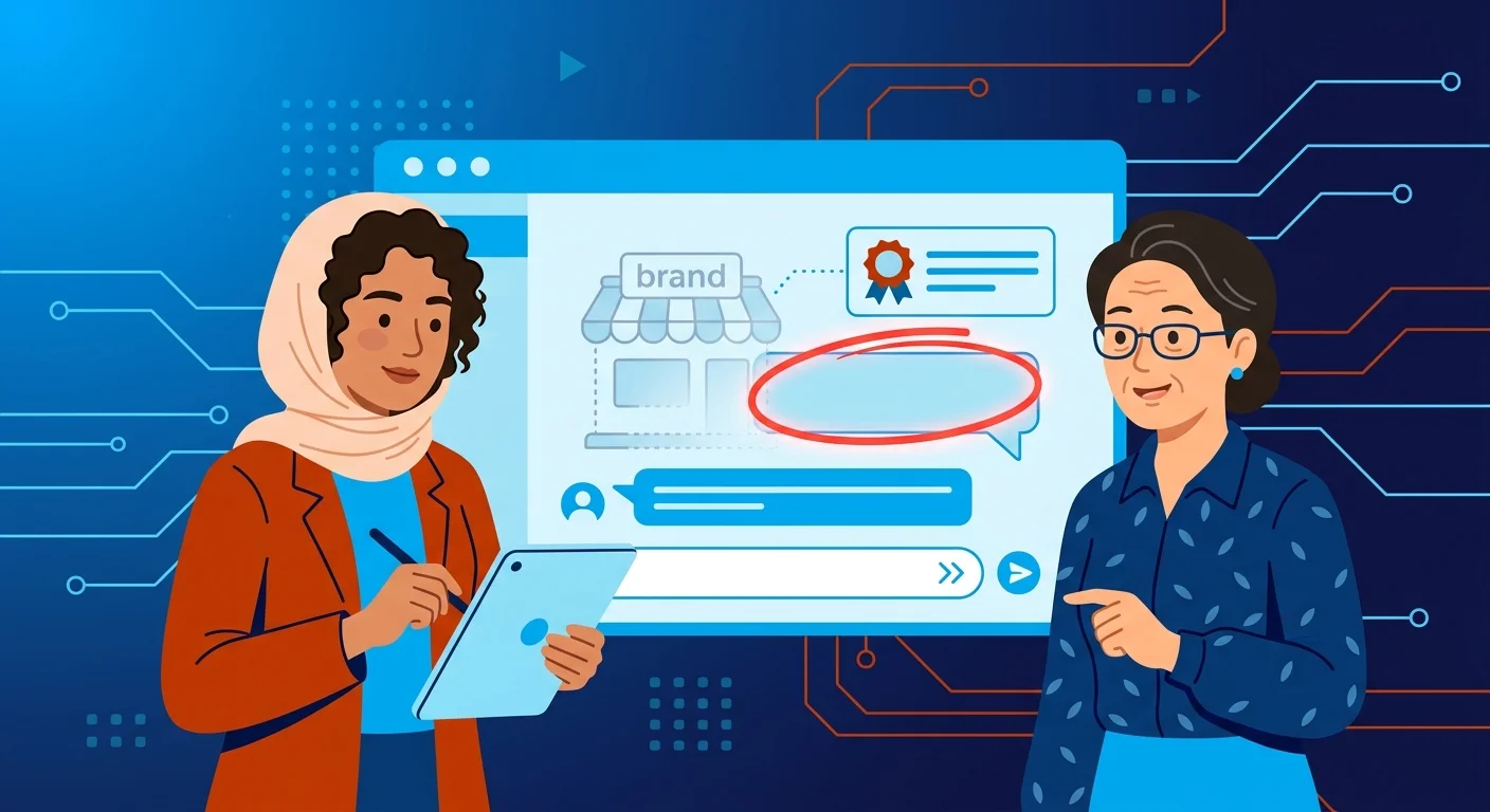 Ghost citation brand omission in AI answer illustration