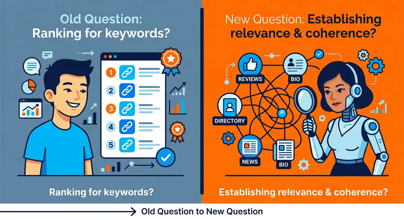 Keyword position tracking versus AI data coherence comparison