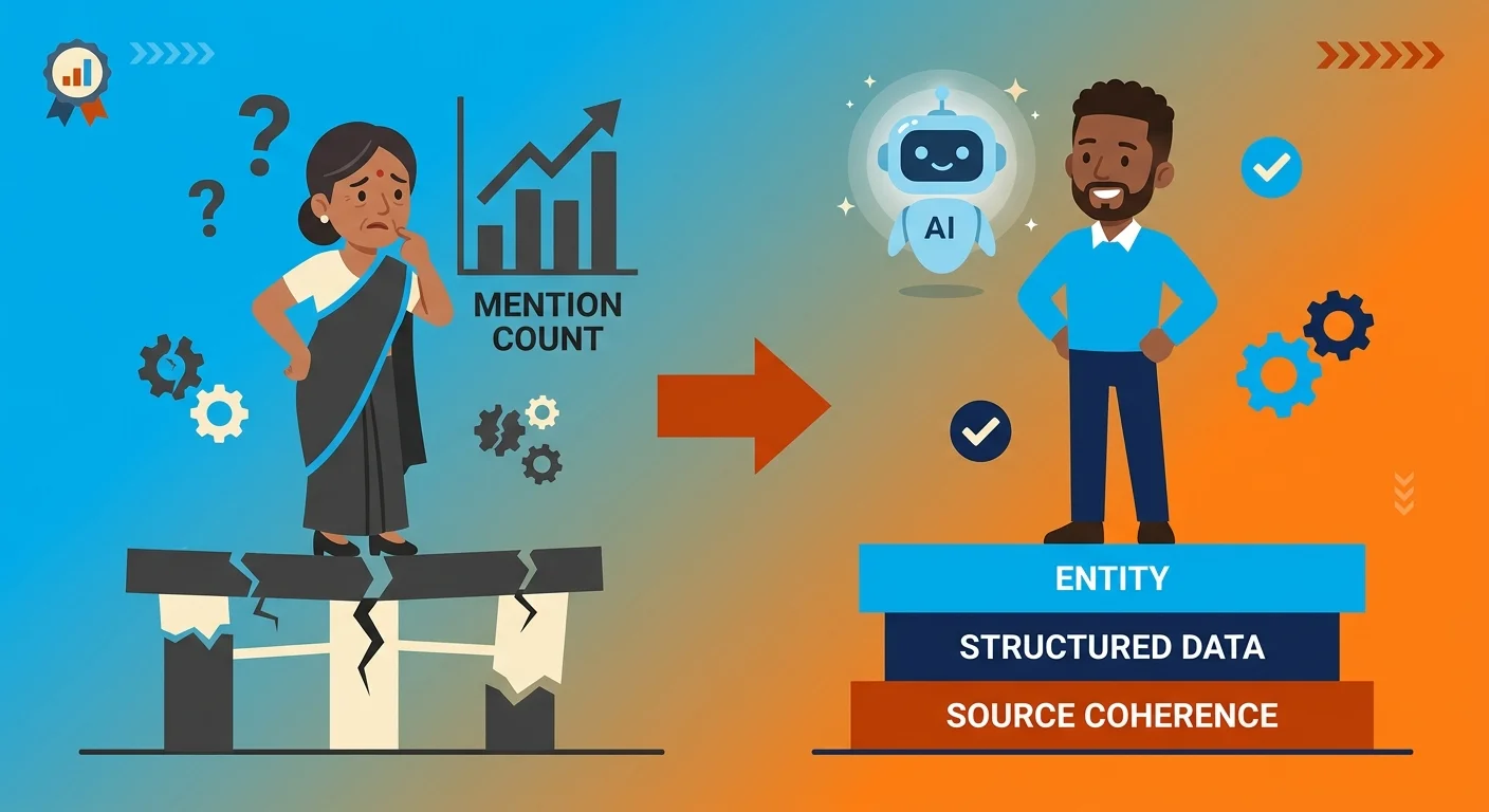 Citation count chasing versus structural entity foundation comparison