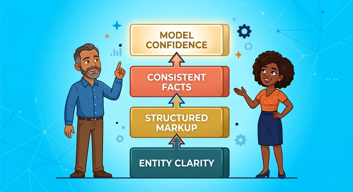 structured data foundation building AI model confidence in healthcare pages