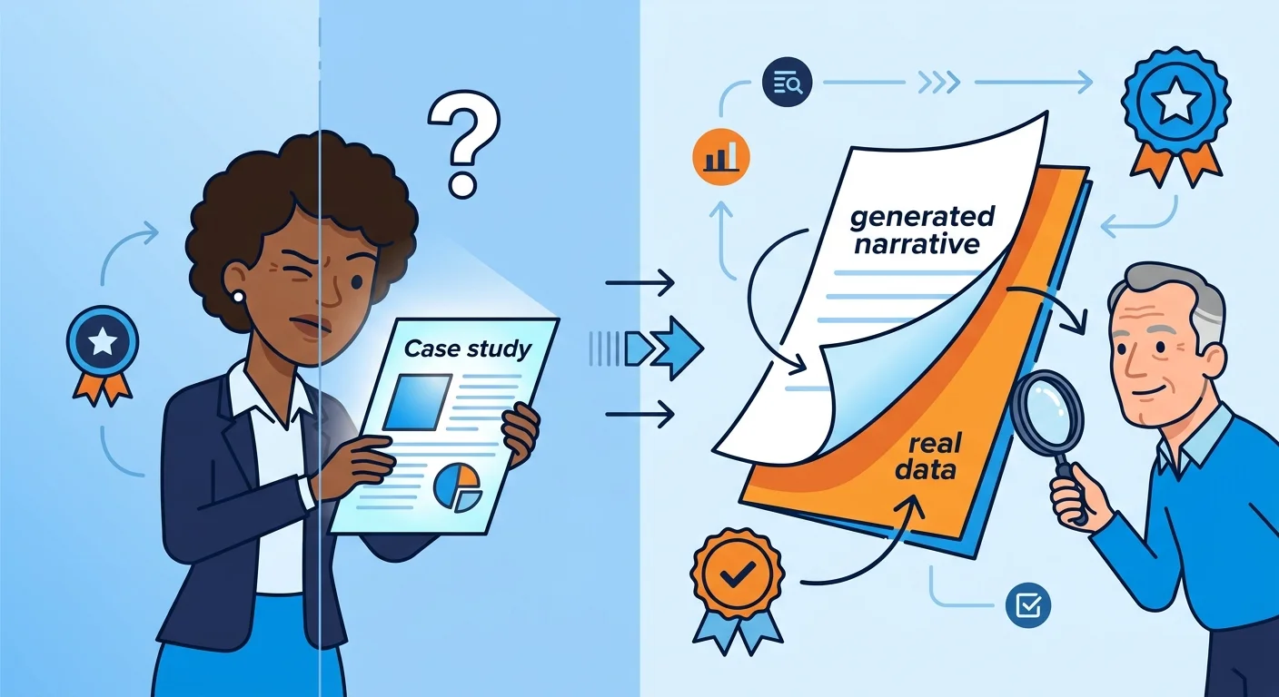 reader unable to tell real from AI generated case study