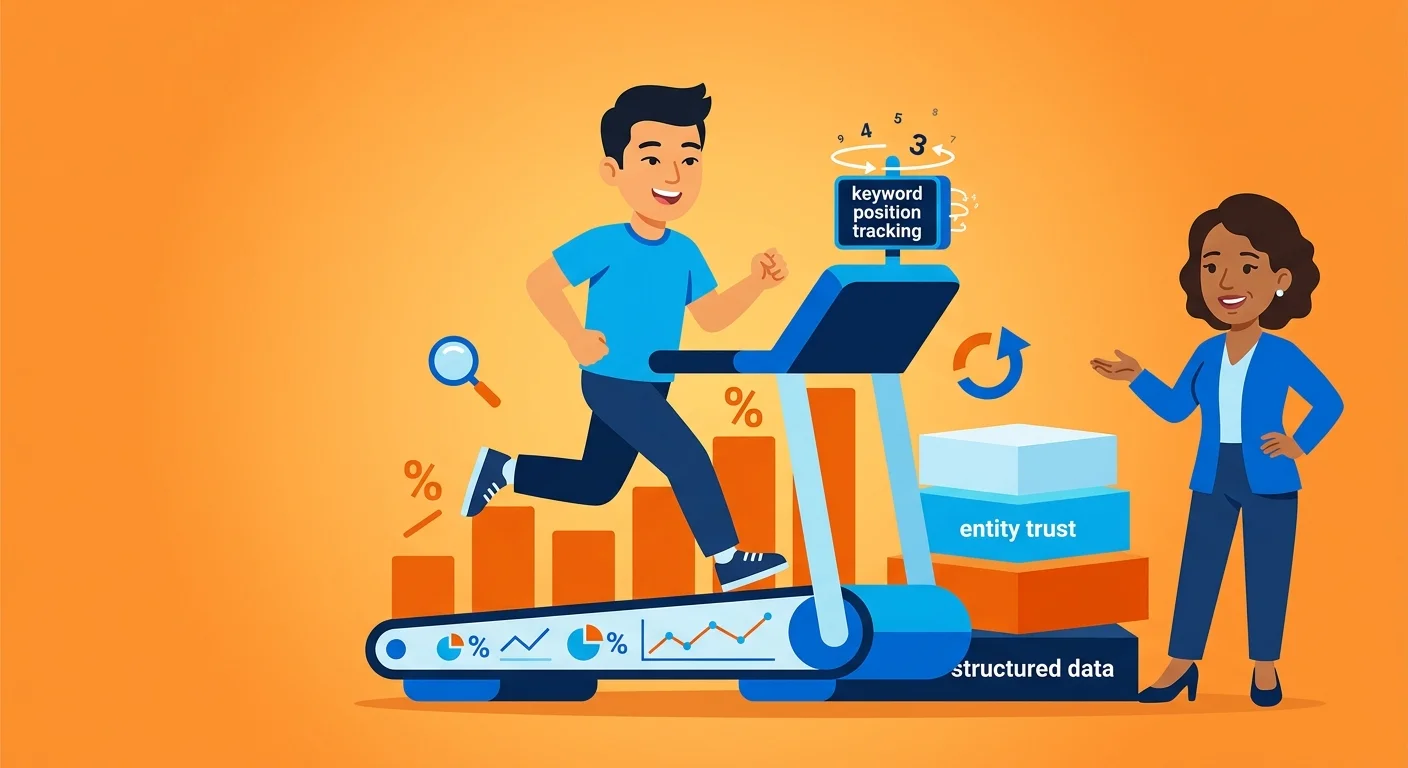 vanity metrics treadmill effect in traditional search optimization