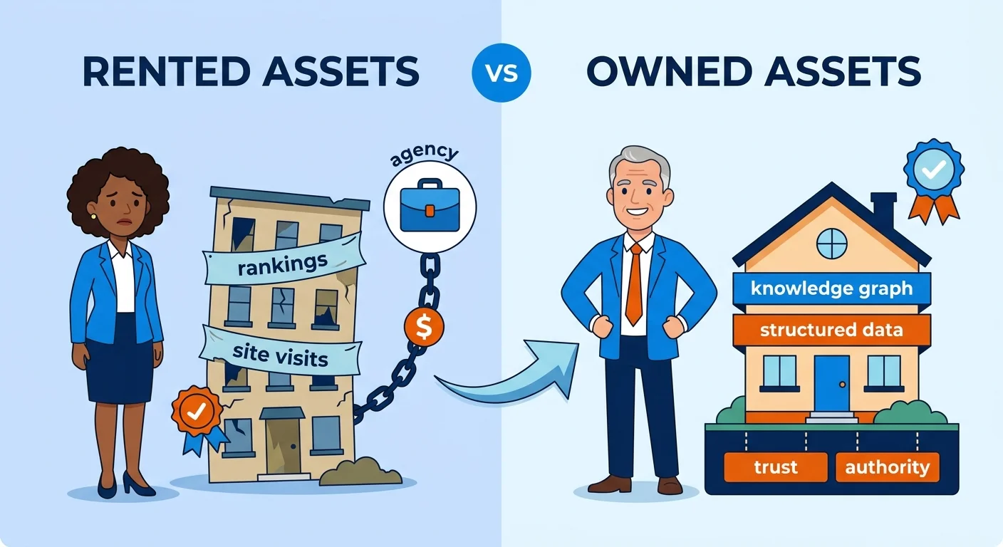 rented metrics versus ownable authority assets comparison