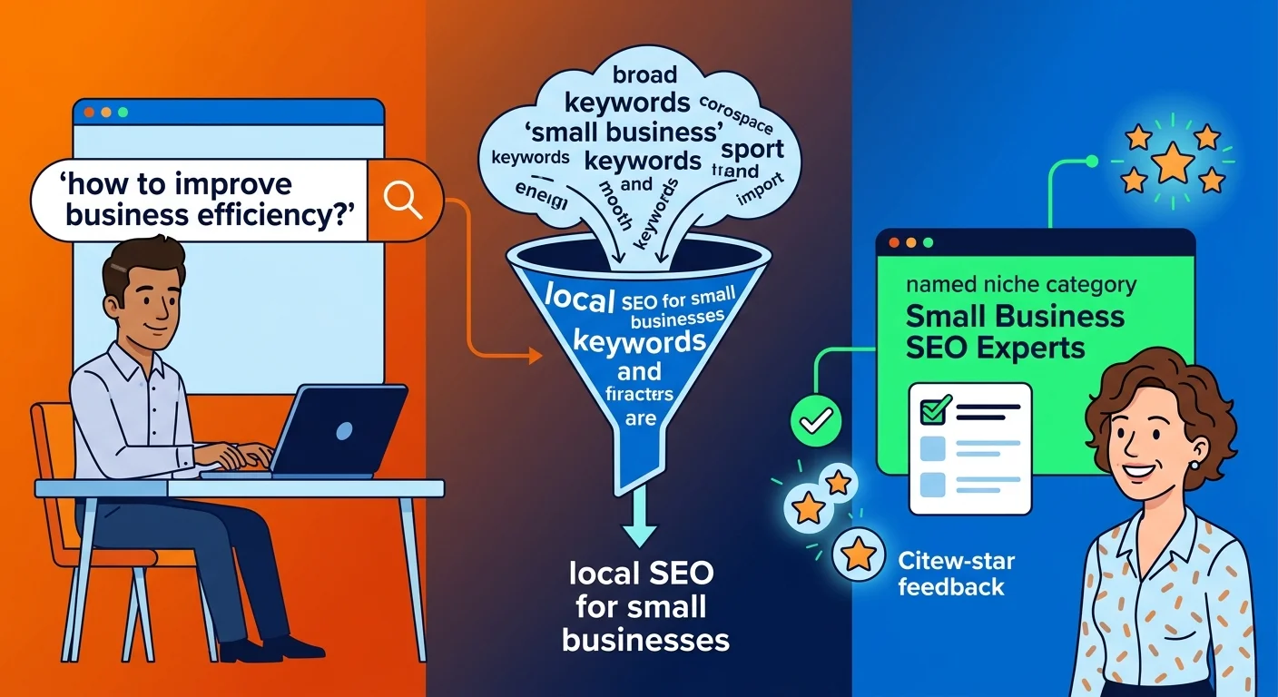 Narrow local query matched to a named niche category page