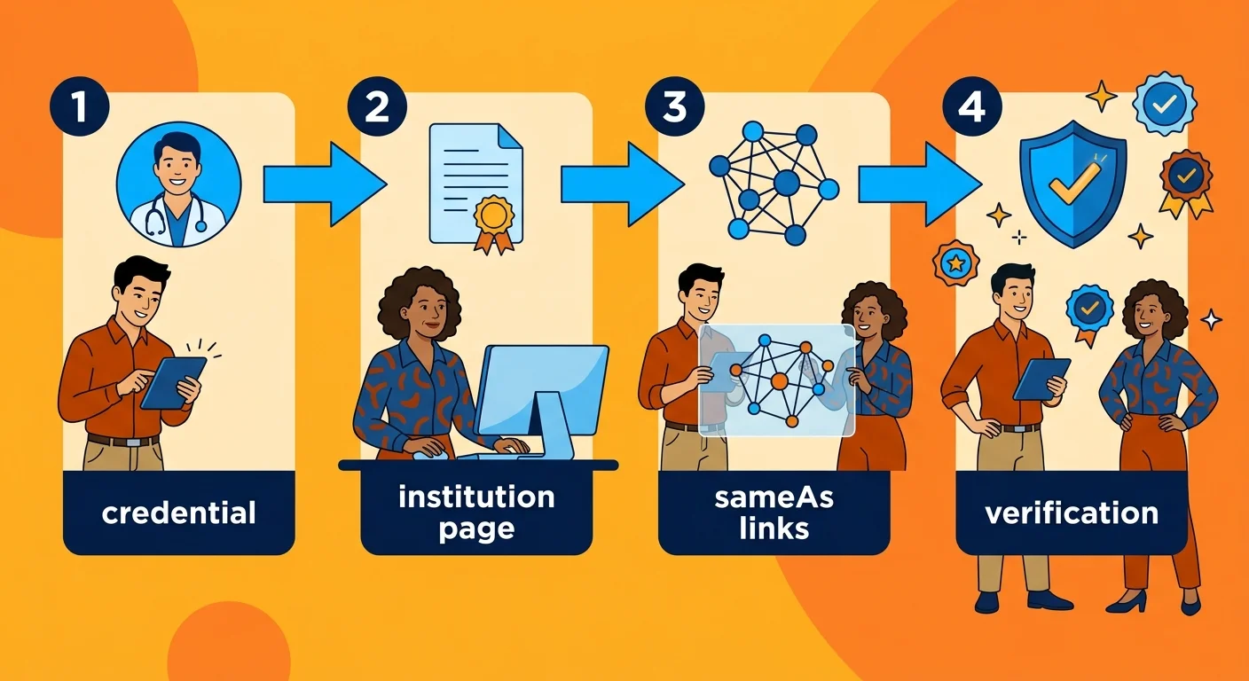 Sequential steps for implementing medical entity schema