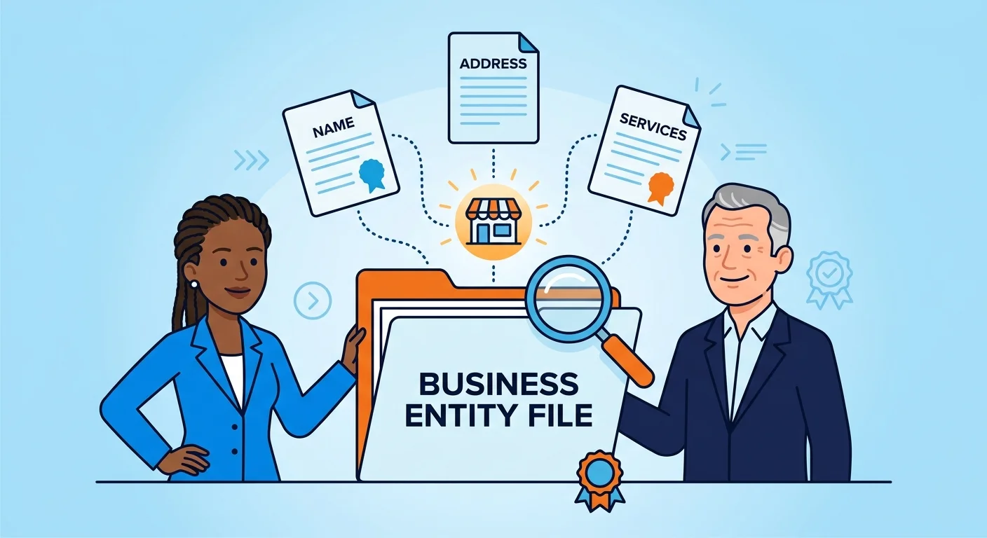 entity accuracy audit business information review illustration