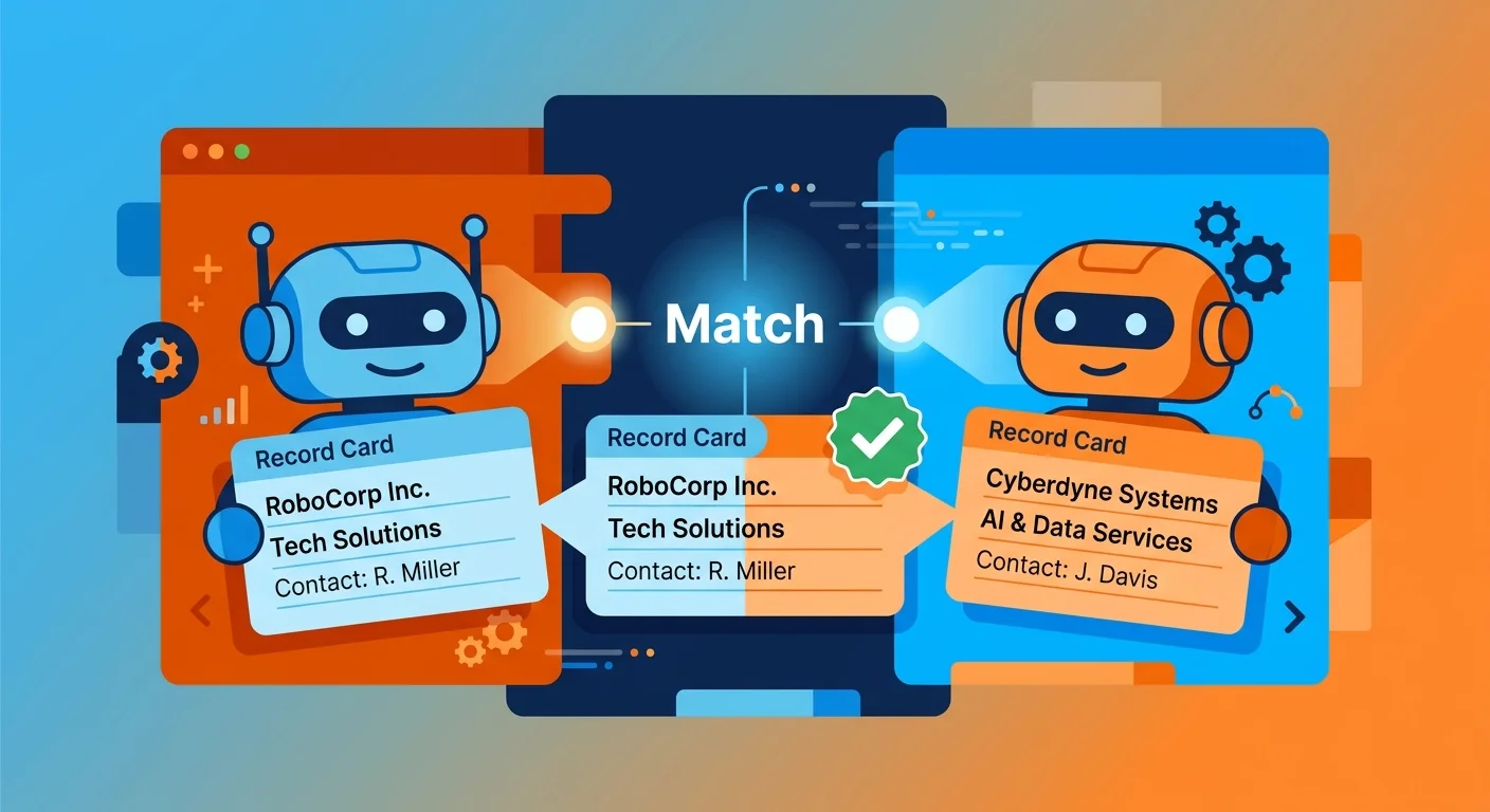 AI entity matching and reconciliation of business records