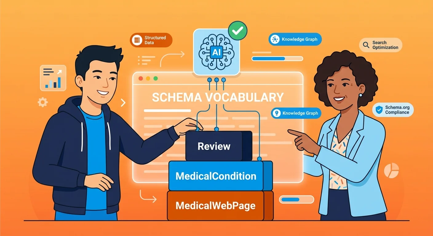 schema org health and medical markup vocabulary diagram